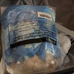 Blue and Cream Baby Blanket